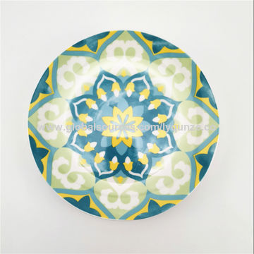 Porcelain Dinner Round Plate For Cake Salad Beautiful Design - China ...