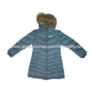 Doudoune longue fausse fourrure doublée sherpa pour enfant fille