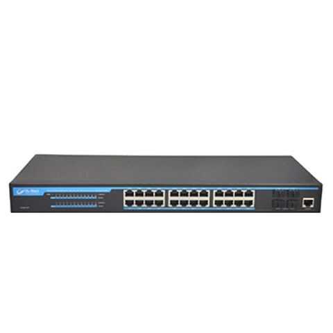 Switch PoE Gerenciado de 24 Portas com 2 Uplinks Combo para Câmeras HD for sale at factory direct price