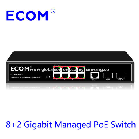 8 Ports Gigabit Poe Switch with 2 SFP Fiber Ports - China Poe and Network  Switch price