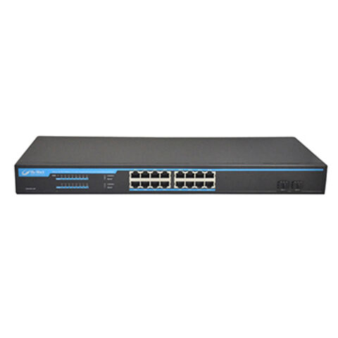 Switch POE Gigabit no administrado de 16 puertos para cámara IP con 2 puertos combinados Gigabit TP/SFP for sale at factory direct price