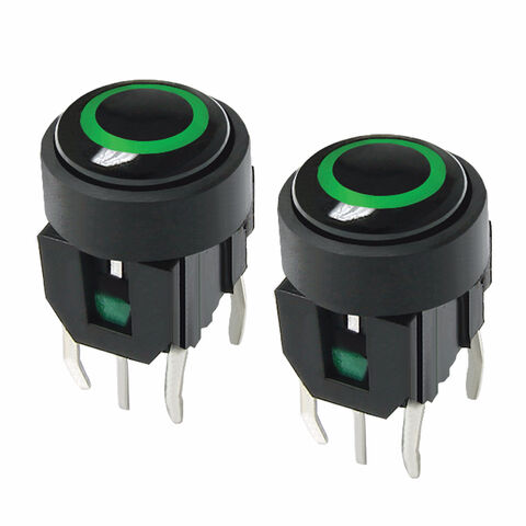 Honyone Round Tact Switch with LED Momentary On-off/SPST/50mA/Bi-color ...