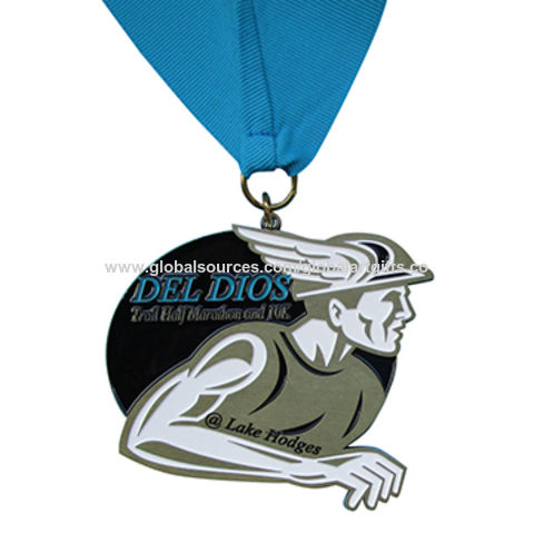Customized Glitter Trail Winner Medals For Half Marathon Custom