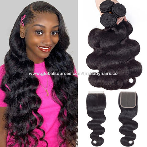 Firstlady 100% human hair bundle raw Brazilian hair mink virgin human ...