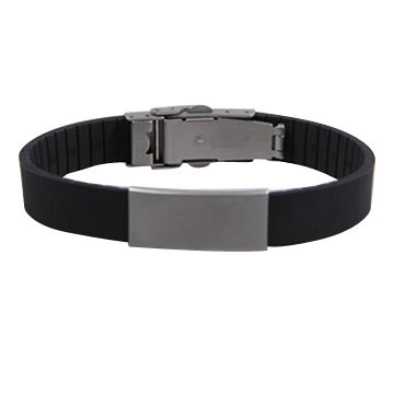 Silicone medical emergency slim2 ID bracelet for sale at factory direct price