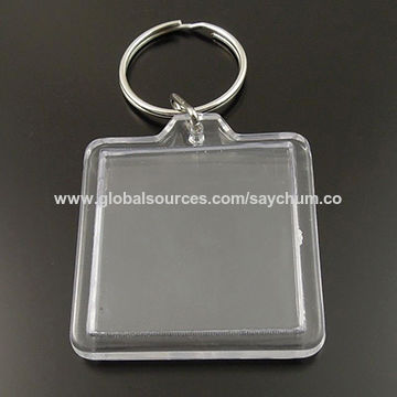WHOLESALE 100 PHOTO FRAME KEYCHAINS KEY CHAIN CLEAR TRANSPARENT INSERT  PICTURE