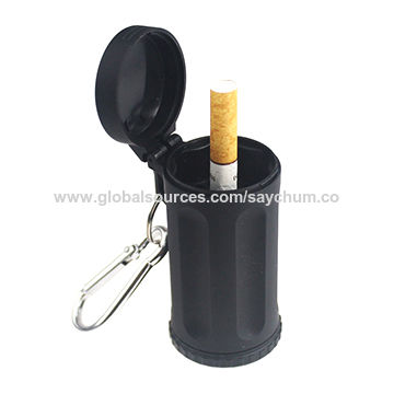 Color: Black 639B-01 Mod Mini Ashtray/Pocket Ashtray/Travelling Ashtray Made of zinc Alloy and Plastic Small tin with Key Chain