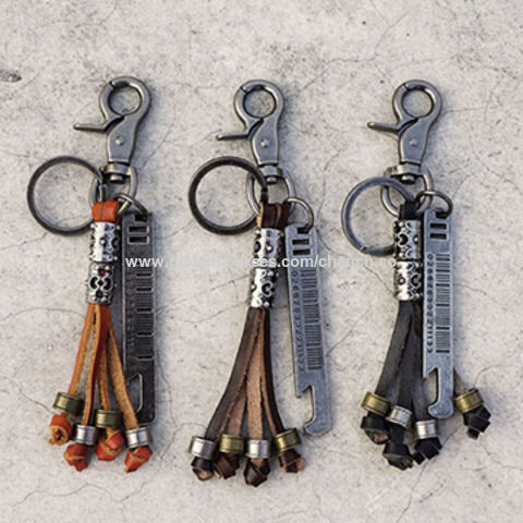 Porte-clés décapsuleur avec lame sur