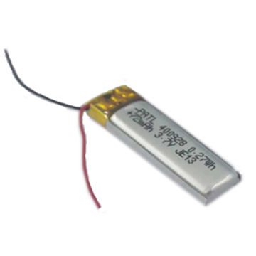 Buy Wholesale China High Quality Mini Lithium Battery 3.7v/72mah 400928 For  Bluetooth Earphone, Portable Devices & Mini Lithium Battery at USD 0.8