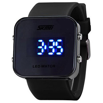 Mirror led hot sale watch