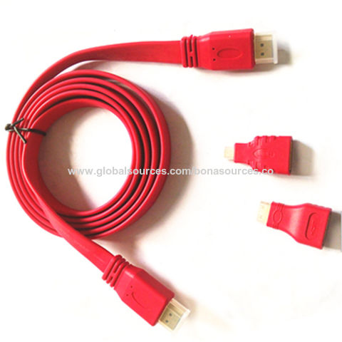 Achetez en gros Câble Hdmi Plat 3-en-1 Avec Connecteur Mini Micro