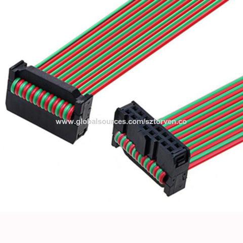 Flat IDC Cable 28 AWG 50-Pole 1.27mm Pitch - Grey PVC, TE Connectivity Style