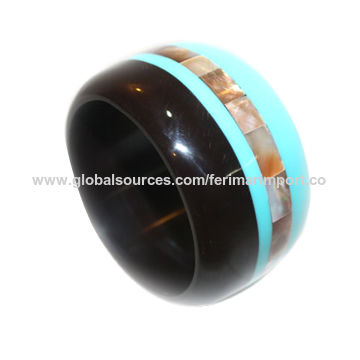 Buy Wholesale Philippines Shell Alternate With Resin Inlay Bangle ...
