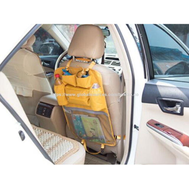 Organisateur de Siège Arrière de Voiture 230D Étanche, Protections de Coup de Pied, Rangement Multi-Poches pour Accessoires de Bébé