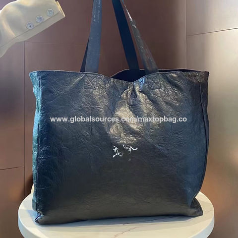 Sac en Papier Kraft Lavable Imprimable Recyclé Tyvek - Sac Cabas en Papier pour Femme - Idéal Shopping for sale at factory direct price