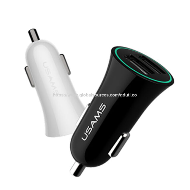 Mini-Autoladegerät aus feuerfestem ABS mit Dual-USB-Anschlüssen (5V 2.1A) für iPhone for sale at factory direct price
