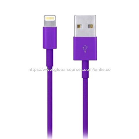Cable Lightning a USB púrpura, Tipo A a conector Lightning
