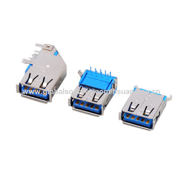 10Pcs USB 3.0 Type A Straight 9Pin DIP Female Socket PCB Solder Connector