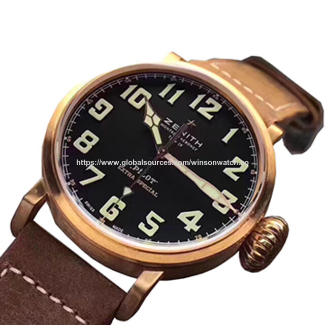 Caja y brazalete de bronce, movimiento automático NH35, reloj de buceo tipo tiburón for sale at factory direct price