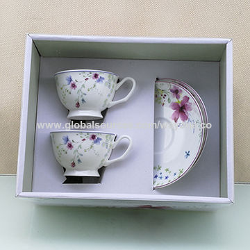 Mum's Cup & Saucer Christmas Gift Set | Fine Bone China | Babyblooms