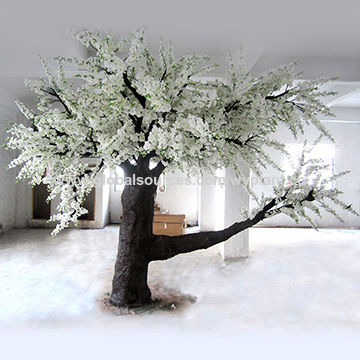 Compre árbol Artificial Blanco Grande Interior De Sakura De La Flor De  Cerezo De La Venta De La Fábrica y Cereza Artificial Blanca Grande Interior  De La Venta De La Fábrica de