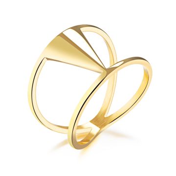 18K Gold Fancy Yellow Oval Diamond Bezel Ring
