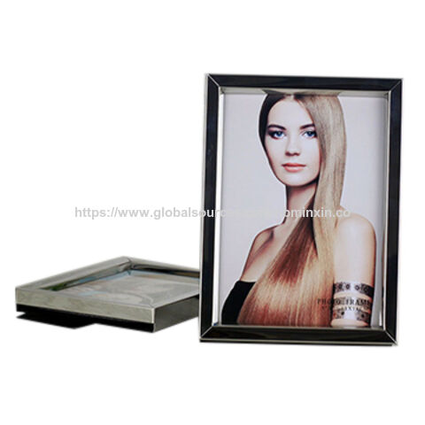 Porta-retratos de metal banhado a prata com design moderno 4x6" para meninas da Minxin for sale at factory direct price