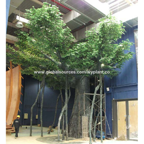 China 5 Meters Artificial Ancient Indoor Big Ficus Banyan Tree With 