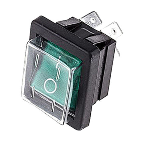 Mini Interrupteur à bascule DPST 10A 250V Noir et vert