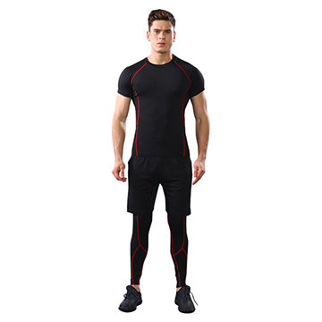 Buy Standard Quality China Wholesale New Arrival Men's Compression Skin Tight  Gym Running Wear, Three Pieces Sets $14.5 Direct from Factory at Sincere  Outdoor Sports Products Co.,Ltd