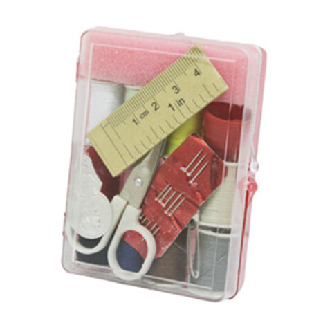 Kit de couture de voyage emballé dans un étui en plastique PP - Idéal pour les voyages et les urgences