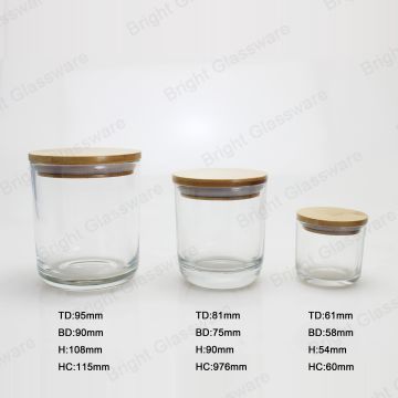 clear candle jars wholesale glass candle jar with lid