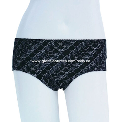 Buy Wholesale China Custom Printed Women Underwear Mid Waist Lady