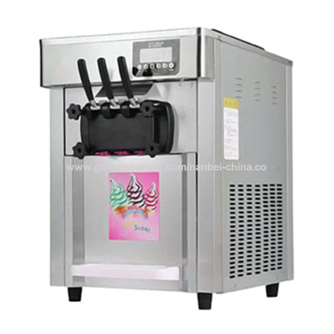 Commercial Soft Serve Ice Cream Machine 3 Flavor Ice Cream Maker