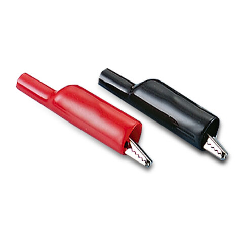 Pinzas de Caimán de 50 mm con Aislamiento de Vinilo Rojo y Negro - Conectores Eléctricos de Prueba for sale at factory direct price