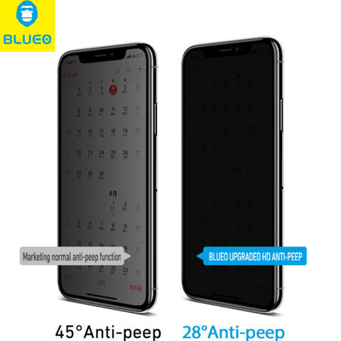 Protector de pantalla antiespía de cubierta completa para iPhone 11 12 13  PRO MAX vidrio de privacidad para iPhone SE 3 7 8 Plus XS Max XR vidrio  templado – Los mejores