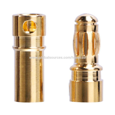 Conectores banana de 4 mm de alta precisión chapados en oro for sale at factory direct price