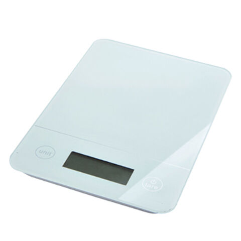 Báscula de cocina digital con superficie de vidrio, unidad: g/kg/lb/oz, tamaño del LCD: 60*23mm for sale at factory direct price