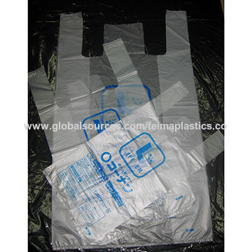 Unistar 7532-6857 Reusable Poly HDPE T-Shirt Bag, Green, 12” x 7” x 23” -  2.5