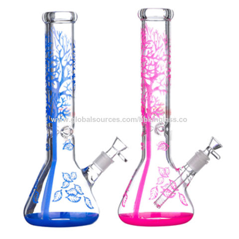 China Hbking Heavy Straight Colorful Beaker Base Glass Bongs Glass ...