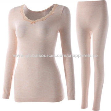 Sous-vêtements longs pour femmes, ensemble thermique long pour femmes for sale at factory direct price