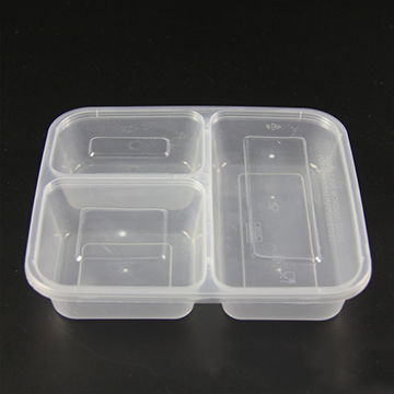 Buy Wholesale China Plastic Disposable 3 Compartment Lunch Box