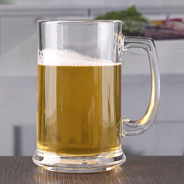 400ml large beer glass with handle Factory China