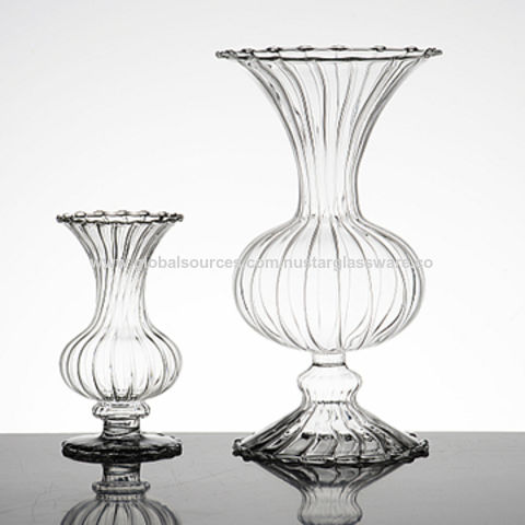 INNA-Glas Hourglass vase/glass vase LIZ made of glass clear Vase decoration/Flower vase 8/20cm Ø 4.9/12.5cm