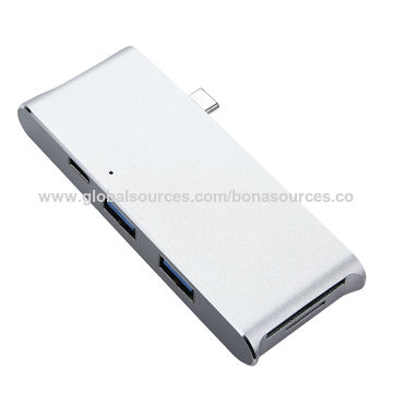 Pour Macbook / Google Chromebook blanc / Nokia N1 / Adaptateur de lecteur  de carte USB-C / Type-C vers SD HC