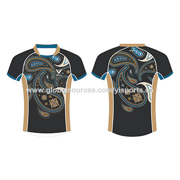 Camisetas de Rugby, Fabricadas 100% en Tejido de Poliéster, con Sublimación Digital for sale at factory direct price