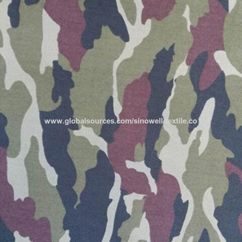 Tecido Sarja TC com Estampa de Camuflagem, Utilizado para Uniformes Militares - Tecido de camuflagem de alta resistência para uniformes do exército