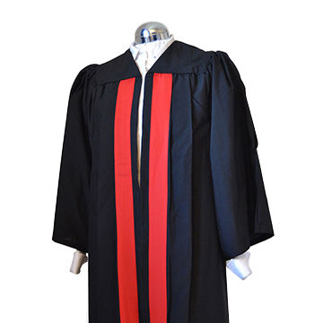 Black Graduation Gowns, Robes, Cap, Tassel, Polyester