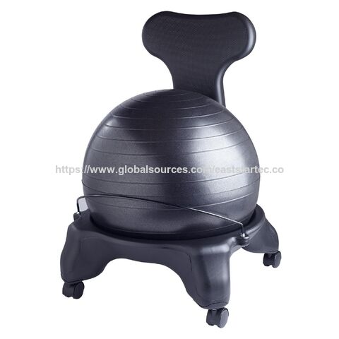 كرسي كرة التوازن، كرسي استقرار مريح، مقعد كرة يوجا للمكاتب مع قاعدة ومضخة وتمارين for sale at factory direct price