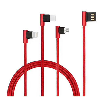 90 Degree Fast charging Fabric braid  data cable